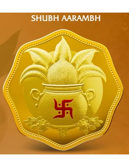 MMTC-PAMP Octagonal Shubh Aarambh Gold Coin of 5 Grams 24 Karat in 999