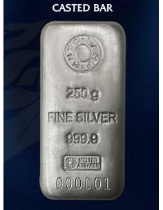 MMTC-PAMP Ingot Silver Casted Bar Of 250 gm in 24 Karat 999.9 Purity /