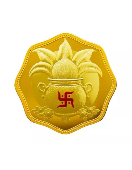 MMTC-PAMP Octagonal Shubh Aarambh Gold Coin of 5 Grams 24 Karat in 999
