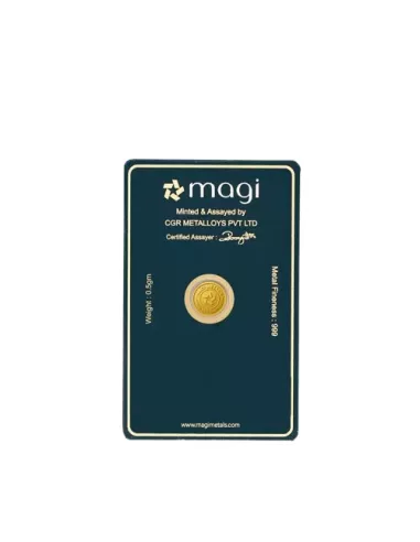 Magi Gold Coin of 0.5 Gram / Half Gram in 24Kt 999 Purity / Fineness