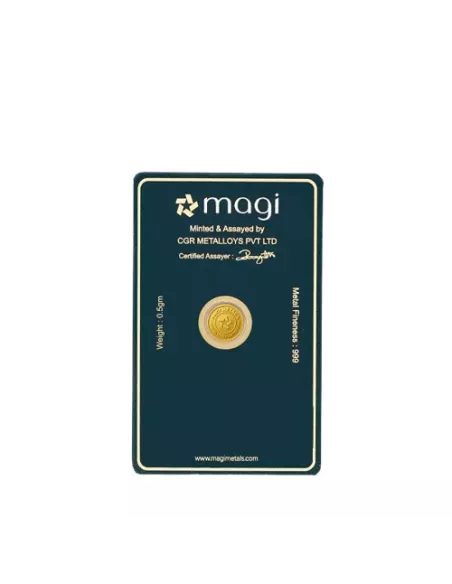 Magi Gold Coin of 0.5 Gram / Half Gram in 24Kt 999 Purity / Fineness