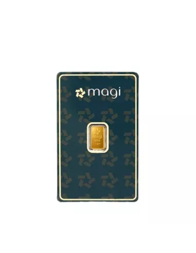 Magi Gold Bar Of 1 Gram 24Kt Gold 999 Purity Fineness