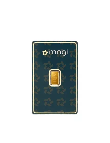 Magi Gold Bar Of 1 Gram 24Kt Gold 999 Purity Fineness