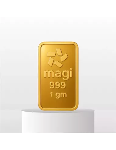 Magi Gold Bar Of 1 Gram 24Kt Gold 999 Purity Fineness