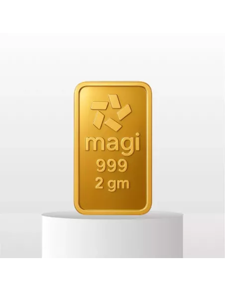 Magi Gold Bar Of 2 Gram 24Kt Gold 999 Purity Fineness