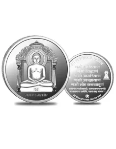 Omkar Mint Mahavir Silver Coin of 20 Grams in 999 Purity Fineness