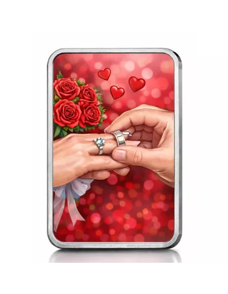 Magi Personalised  Just Married Silver Bar Of 10 Gram in 999 Purity /