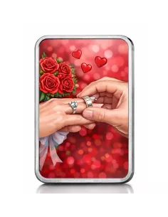 Magi Personalised  Just Married Silver Bar Of 20 Gram in 999 Purity /