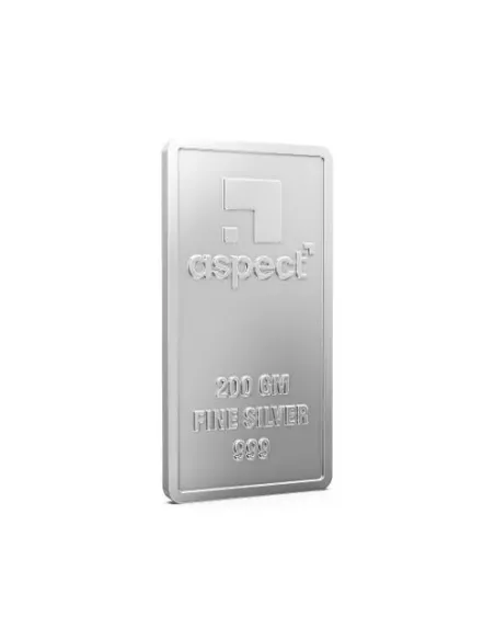 Aspect Bullion Silver Kalpvruksha Bar Of 200 Grams in 24 Karat 999 Pur