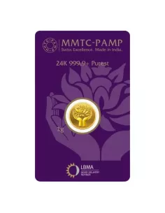 1 Gram Gold Coin- MMTC-PAMP 24K (999.9 Purity) | Live Price Today | Co