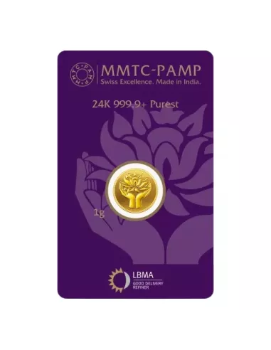 1 Gram Gold Coin- MMTC-PAMP 24K (999.9 Purity) | Live Price Today | Co