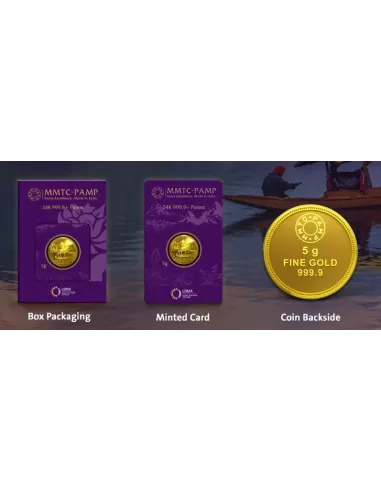 MMTC-PAMP  Heaven On Earth Gold Coin of 5 Grams 24 Karat in 999.9 Puri
