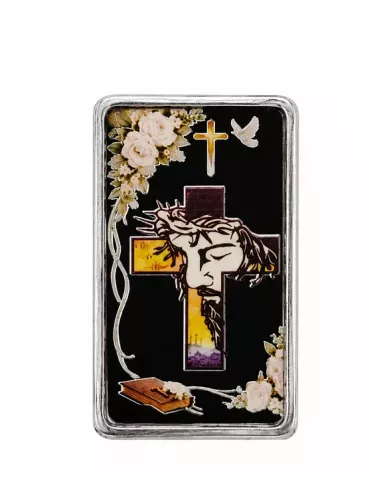 Magi Personalised Jesus Christ & Cross Silver Bar Of 20 Gram in 999 Pu
