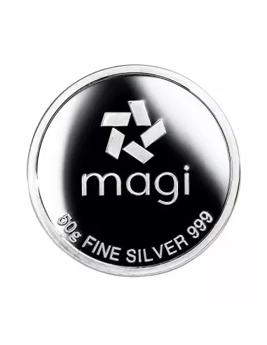 Magi Silver Coin  Of 50 Gram in 999 Purity / Fineness