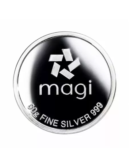 Magi Silver Coin  Of 50 Gram in 999 Purity / Fineness