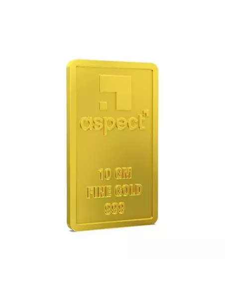 Aspect Bullion Investment  Gold Bar Of 10 Grams in 24 Karat 999 Purity