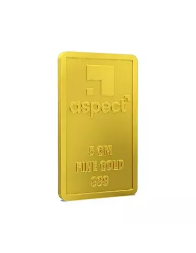 Aspect Bullion Congratulation Gold Bar Of 5 Grams in 24 Karat 999 Puri
