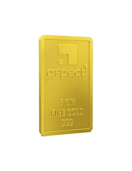 Aspect Bullion Congratulation Gold Bar Of 5 Grams in 24 Karat 999 Puri