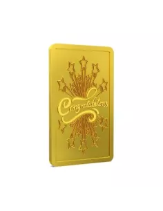 Aspect Bullion Congratulation Gold Bar Of 8 Grams in 24 Karat 999 Puri