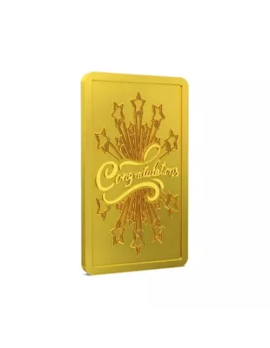 Aspect Bullion Congratulation Gold Bar Of 10 Grams in 24 Karat 999 Pur
