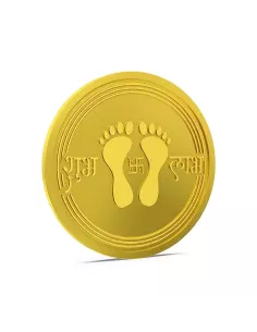 Aspect Bullion Shubh Labh Gold Coin Of 10 Grams in 24 Karat 995 Purity