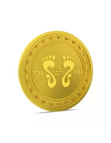 Aspect Bullion Shubh Labh Gold Coin Of 8 Grams in 24 Karat 995 Purity