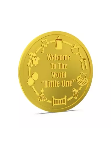Aspect Bullion Baby Shower Gold Coin Of 5 Grams in 24 Karat 995 Purity