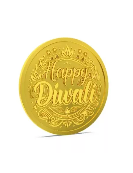 Aspect Bullion Happy Diwali Gold Coin 10 Grams in 24 Karat 995 Purity