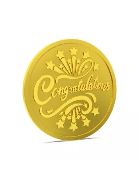 Aspect Bullion Congratulations Gold Coin Of 8 Grams in 24 Karat 995 Pu