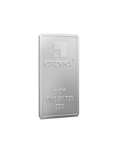 Aspect Bullion Investment Silver Bar Of 5 Grams in 24 Karat 999 Purity / Fineness