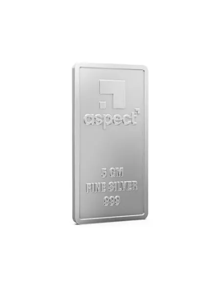 Aspect Bullion Investment Silver Bar Of 5 Grams in 24 Karat 999 Purity / Fineness