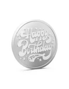 Aspect Bullion Happy Birthday Silver Coin Of 20 Grams in 24 Karat 999 Purity / Fineness