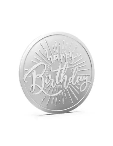 Aspect Bullion Happy Birthday Silver Coin Of 50 Grams in 24 Karat 999 Purity / Fineness