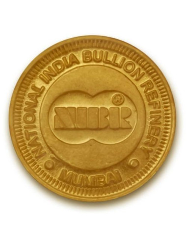 NIBR Gold coin of 2 Grams in 24 Karat 999 Purity