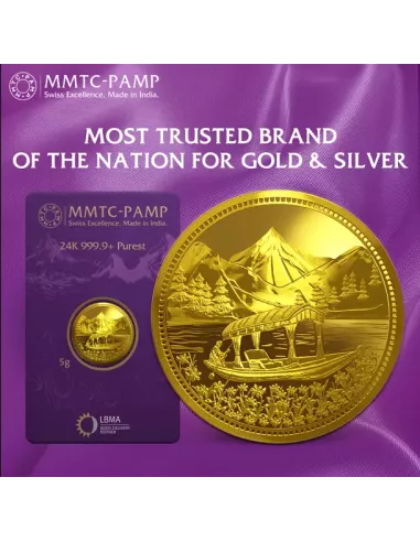 MMTC-PAMP  Heaven On Earth Gold Coin of 5 Grams 24 Karat in 999.9 Puri