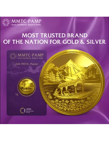 MMTC-PAMP  Heaven On Earth Gold Coin of 5 Grams 24 Karat in 999.9 Puri