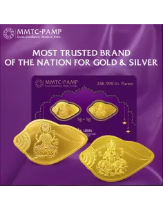 MMTC-PAMP Lakshmi Ganesh Shankh Shape buy Gold Coin Of 10 Grams in 24