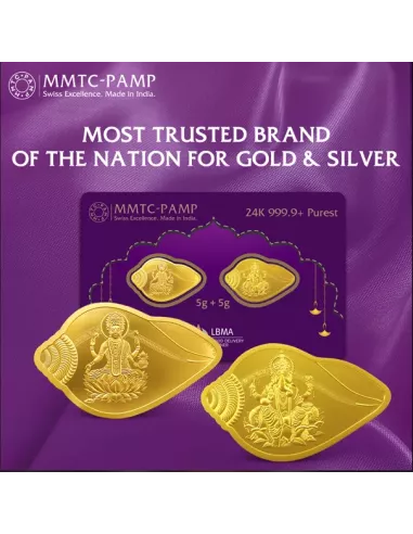 MMTC-PAMP Lakshmi Ganesh Shankh Shape buy Gold Coin Of 10 Grams in 24