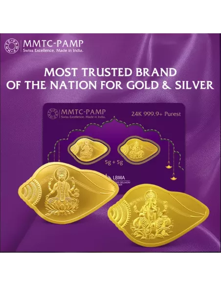 MMTC-PAMP Lakshmi Ganesh Shankh Shape buy Gold Coin Of 10 Grams in 24