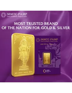 MMTC-PAMP Ram Lalla Gold Ingot Bar of 10 Grams in 24 Karat  999.9 Puri