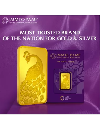 Buy MMTC-PAMP Gold Ingot Bar10 Grams Gold in 24kt  999.9 I CoinBazaar