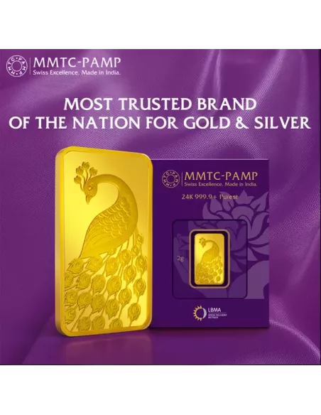 Buy MMTC-PAMP Gold Ingot Bar10 Grams Gold in 24kt  999.9 I CoinBazaar