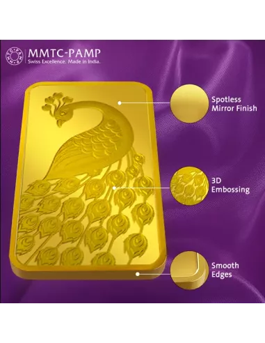 Buy MMTC-PAMP Gold Ingot Bar10 Grams Gold in 24kt  999.9 I CoinBazaar