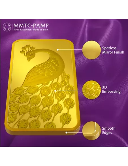 Buy MMTC-PAMP Gold Ingot Bar10 Grams Gold in 24kt  999.9 I CoinBazaar