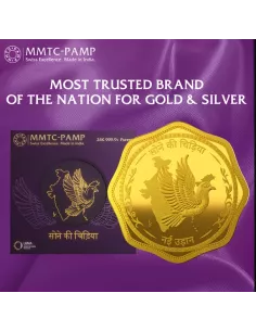 MMTC-PAMP Octagonal Sone Ki Chidiya Minted Coin  of 10 Grams in 24 Kar