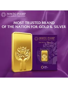 MMTC-PAMP Gold Ingot Bar of 20 Grams 24 Karat in 9999 Purity / Finenes