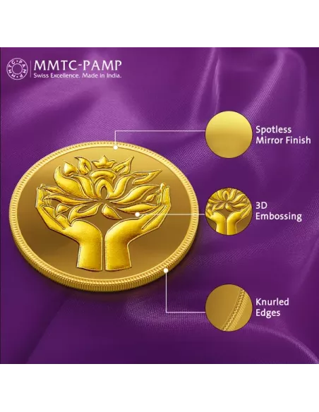 8 Gram Gold  Coin - MMTC-PAMP 24K (999.9 Purity) | Live Price Today |