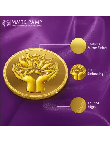 1 Gram Gold Coin- MMTC-PAMP 24K (999.9 Purity) | Live Price Today | Co