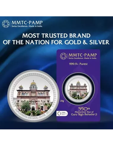 MMTC-PAMP  Colorful Silver Coin of 20 Gram in 999.9 Purity / Fineness