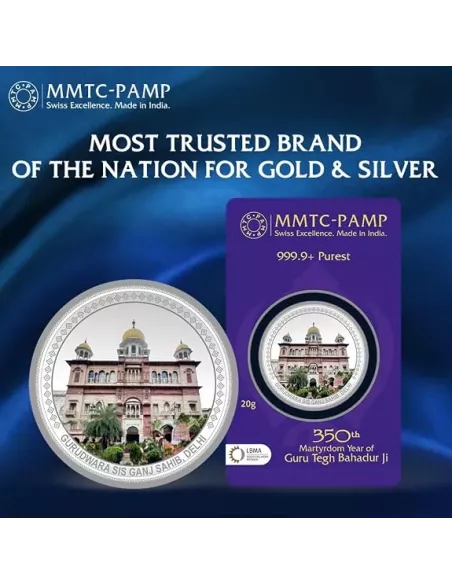 MMTC-PAMP  Colorful Silver Coin of 20 Gram in 999.9 Purity / Fineness